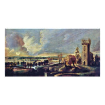 Landscape With The Tower Of The Castle Steen Custom Photo Card