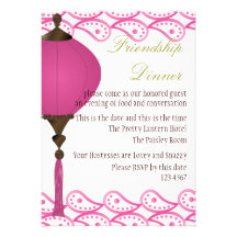 Lanterns and Paisley Invitations