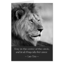 Lao Tzu Quotes Lion Animal Card