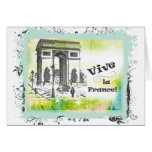 L'Arc de Triomphe Collage Art Card