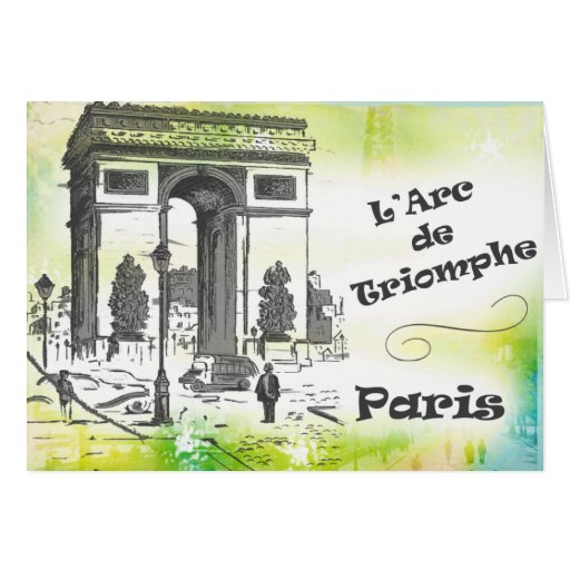 L'Arc de Triomphe Collage Greeting Card
