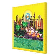 Large Canvas | Sydney Opera House (Yellow) Canvas Prints