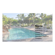 large inground swimming pool business cards