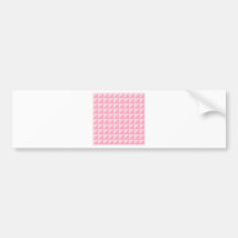Large Triangles - Pale Pink and Carnation Pink Bumper Stickers