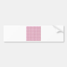 Large Triangles - Pink Lace and Puce Bumper Sticker