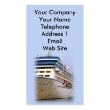 Large Vacation Cruise Ship Business Card Template
