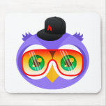 Larry the Purple Owl (Shades Version) Mousepad