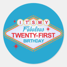 Las Vegas 21st Birthday Sticker
