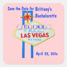 Las Vegas Bachelorette Fling Pink Sticker