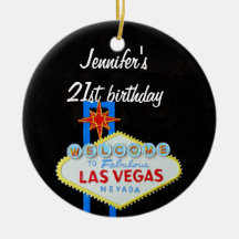 Las Vegas Birthday 21 Pendant Ornaments