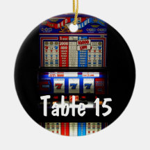 Las Vegas Casino Theme Table Number Ornament