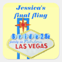 Las Vegas Final Fling Party Square Sticker