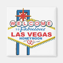 Las Vegas Honeymoon/Save the Date Fridge Magnet