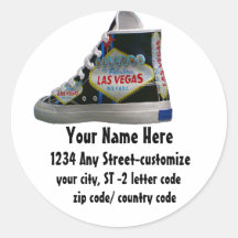 Las Vegas Shoes address labels Stickers