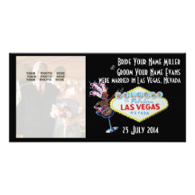 Las Vegas Weddings Photo Announcement Photo Card Template