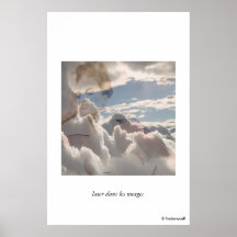 laser dans les nuages affiche