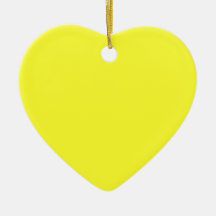 Laser Lemon Yellow Heart Ornament
