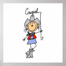 Lasso Cowgirl T-shirts and Gifts Poster