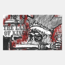 Last of kings rectangular stickers