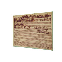 Last page of The Art of Fugue, 1740s Canvas Print