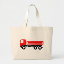 Lastwagen mit Kipper Einkaufstaschen
