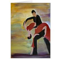 Latin Ballroom Dancers Card