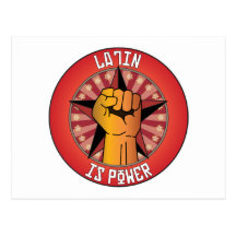 Latin Is Power Postcard