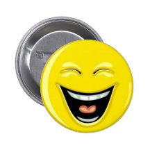 Laughing smilie face pin