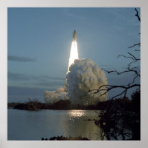 Launch of Space Shuttle Columbia (STS-32) Poster