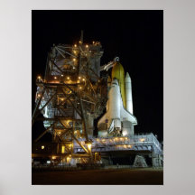 Launch Preparations for Space Shuttle Atlantis Poster
