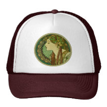 Laurel, Alphonse Mucha Trucker Hats