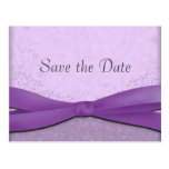 Lavender and Purple Floral Save the Date Postcards