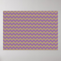 Lavender and Tan Chevron Poster