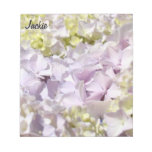 Lavender Floral Hydrangea Notepad Your Name custom
