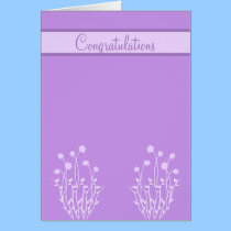 Lavender Flowers Congratulations Card cards