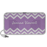 Lavender yellow chevron zigzag pattern speaker
