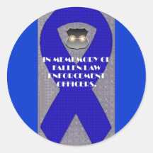 LAW ENFORCEMENT RIBBON STICKER