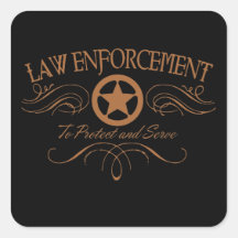 Law Enforcement Western Sticker