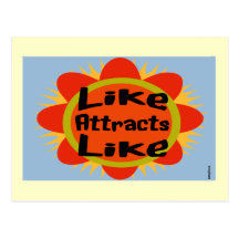 Law of Attraction Flower Postcard