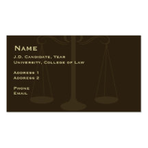 Law Student Business Card 2