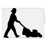 lawn mower icon card