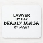 Lawyer Deadly Ninja by Night Mousepad