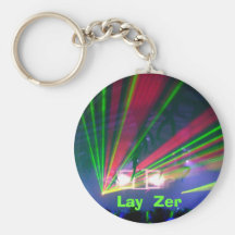 Lay Zer Button Key Chain