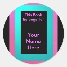Layers, Book Plate Round Stickers