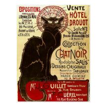 Le Chat Noir, Vente Hôtel Drouot Post Card