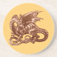 Le dragon observe - dessous de verres