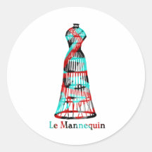 Le Mannequin Round Sticker