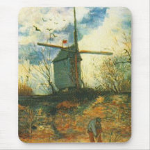 Le Moulin de la Galette Van Gogh Mouse Pads