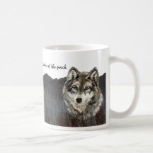 Leader of the Pack Father's Day Humor Wolf Animal Coffee Mug