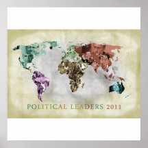 Leaders of 2011 by continent poster